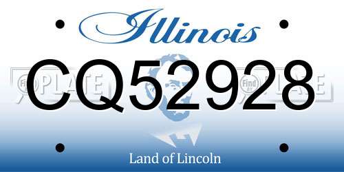 CQ52928 Illinois License Plate