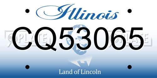 CQ53065 Illinois License Plate