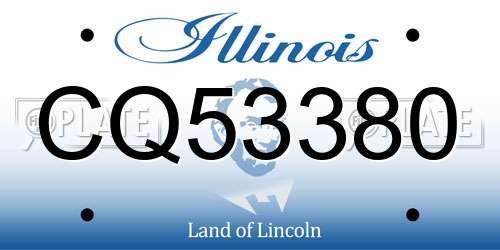 CQ53380 Illinois License Plate