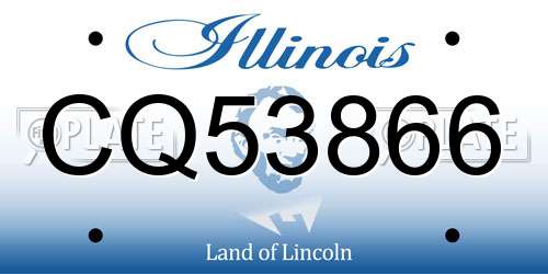 CQ53866 Illinois License Plate