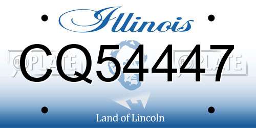 CQ54447 Illinois License Plate