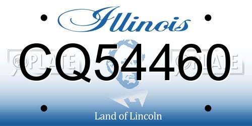 CQ54460 Illinois License Plate