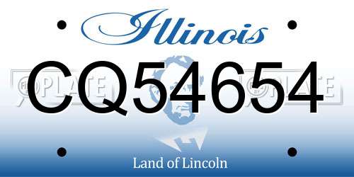 CQ54654 Illinois License Plate