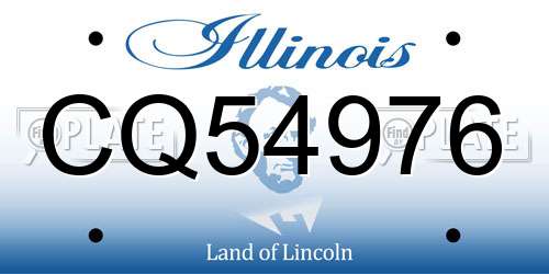 CQ54976 Illinois License Plate