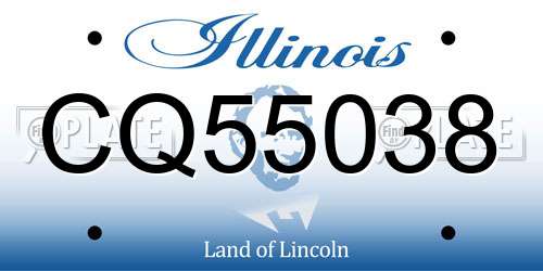 CQ55038 Illinois License Plate