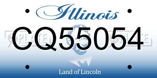 CQ55054 Illinois License Plate
