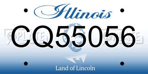 CQ55056 Illinois License Plate