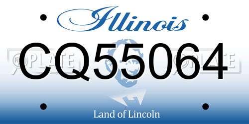 CQ55064 Illinois License Plate