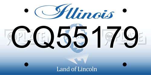 CQ55179 Illinois License Plate