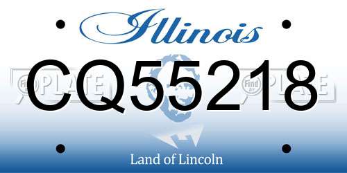 CQ55218 Illinois License Plate