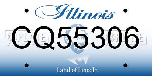 CQ55306 Illinois License Plate
