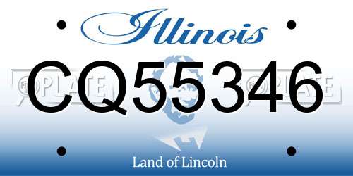 CQ55346 Illinois License Plate