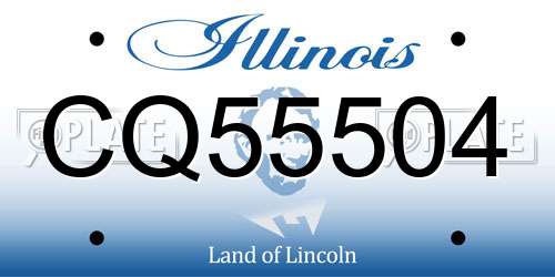CQ55504 Illinois License Plate