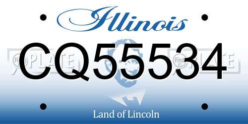 CQ55534 Illinois License Plate