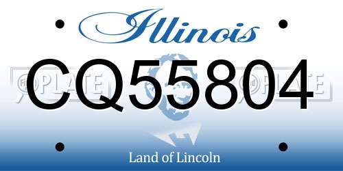 CQ55804 Illinois License Plate