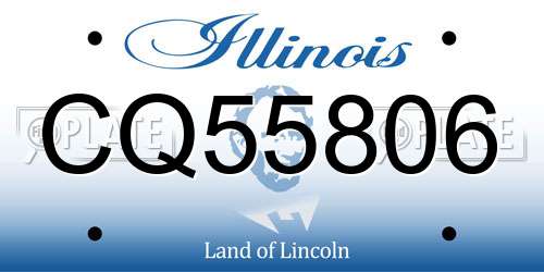CQ55806 Illinois License Plate