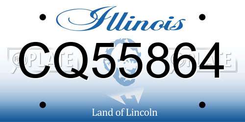 CQ55864 Illinois License Plate