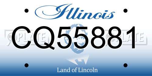 CQ55881 Illinois License Plate