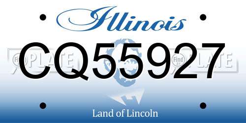 CQ55927 Illinois License Plate