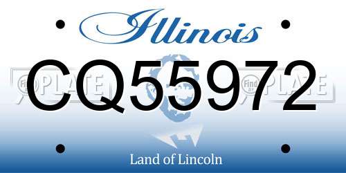 CQ55972 Illinois License Plate
