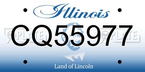 CQ55977 Illinois License Plate