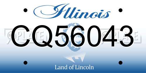 CQ56043 Illinois License Plate