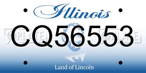 CQ56553 Illinois License Plate