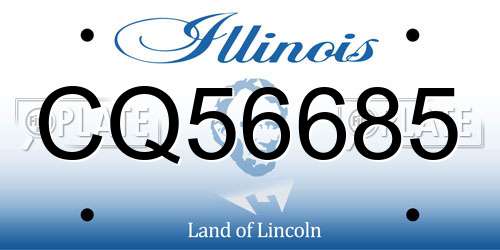 CQ56685 Illinois License Plate