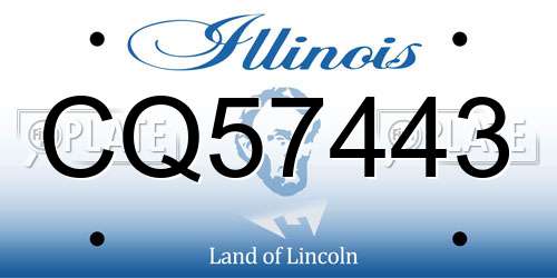 CQ57443 Illinois License Plate