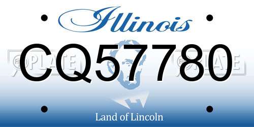 CQ57780 Illinois License Plate