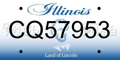 CQ57953 Illinois License Plate