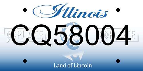 CQ58004 Illinois License Plate