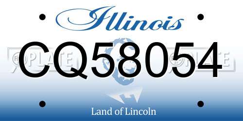 CQ58054 Illinois License Plate