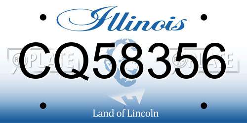 CQ58356 Illinois License Plate