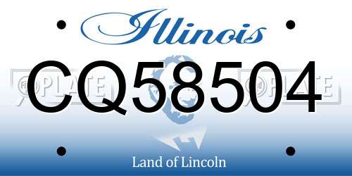 CQ58504 Illinois License Plate
