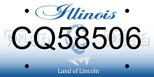 CQ58506 Illinois License Plate