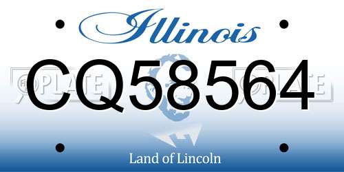 CQ58564 Illinois License Plate