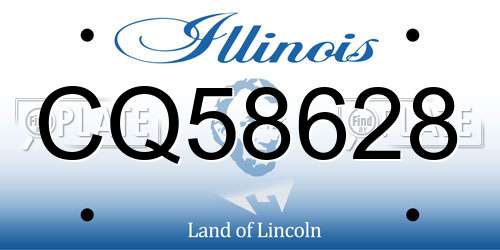 CQ58628 Illinois License Plate