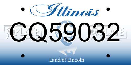 CQ59032 Illinois License Plate