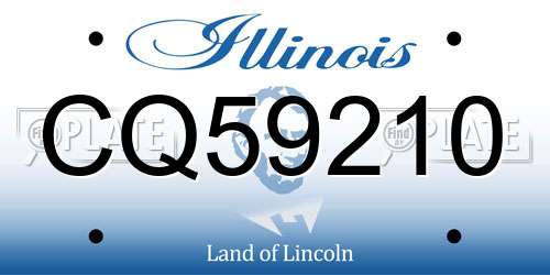 CQ59210 Illinois License Plate