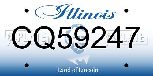 CQ59247 Illinois License Plate