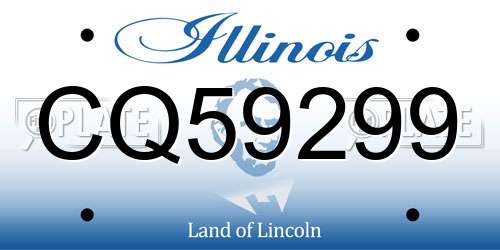 CQ59299 Illinois License Plate