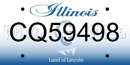 CQ59498 Illinois License Plate