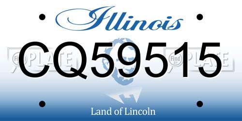 CQ59515 Illinois License Plate