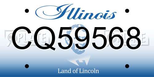 CQ59568 Illinois License Plate