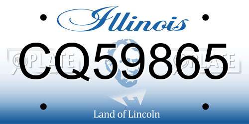CQ59865 Illinois License Plate