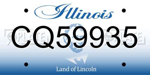 CQ59935 Illinois License Plate