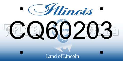 CQ60203 Illinois License Plate
