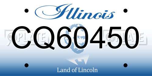 CQ60450 Illinois License Plate