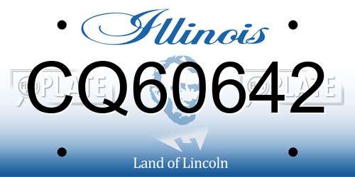 CQ60642 Illinois License Plate